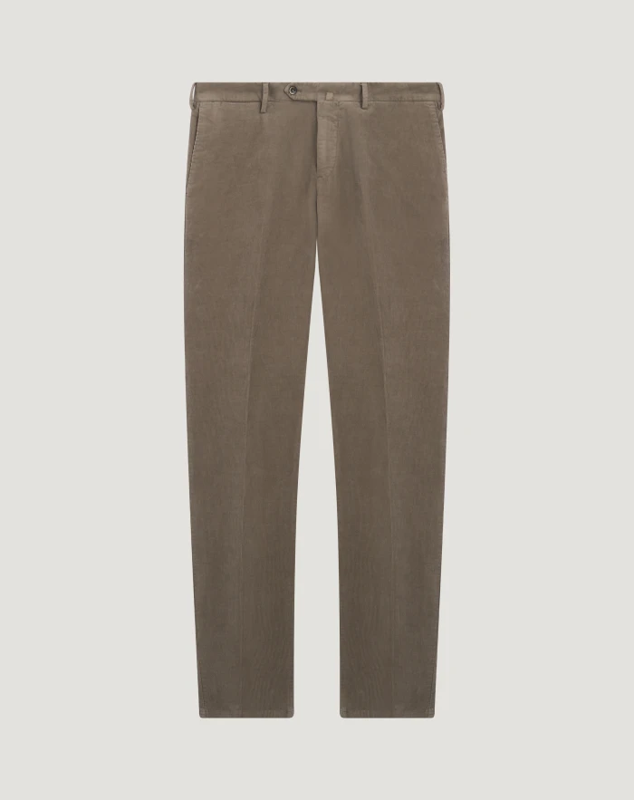Slim trousers in stretch velvet