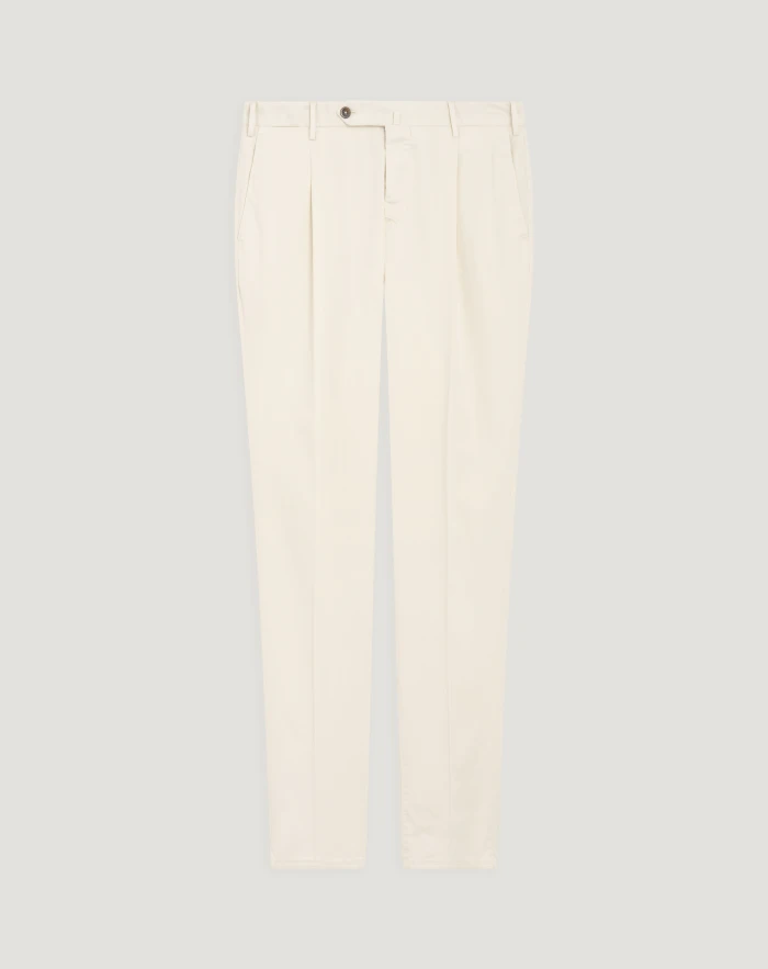 Slim trousers in stretch cotton blend