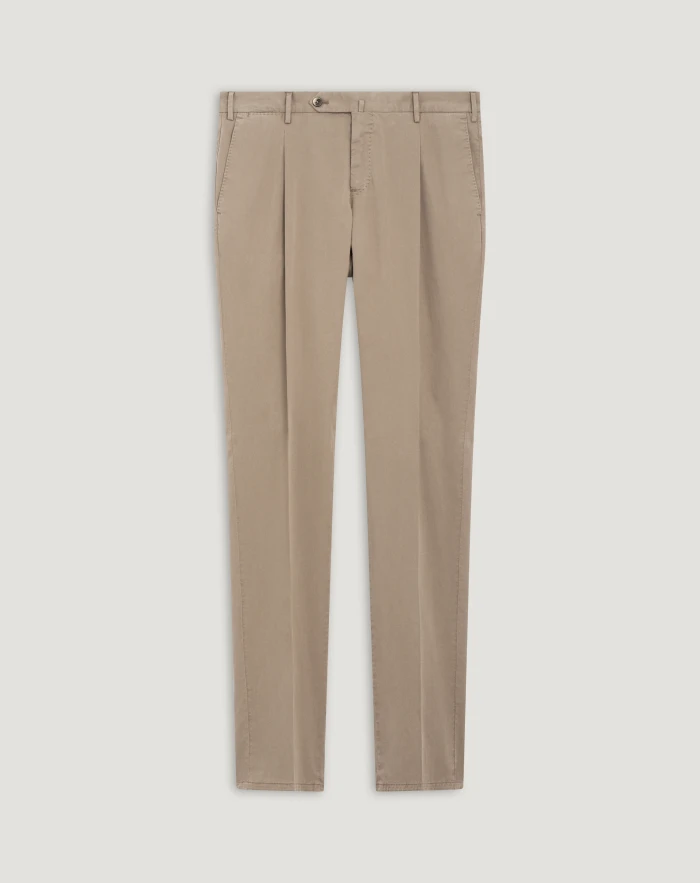 Slim trousers in stretch cotton blend