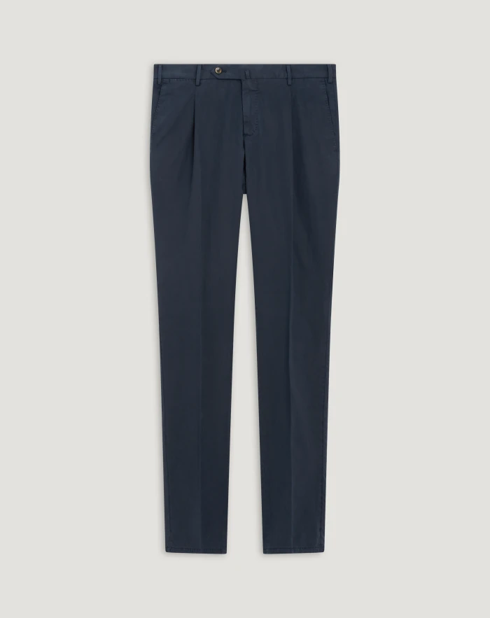 Slim trousers in stretch cotton blend