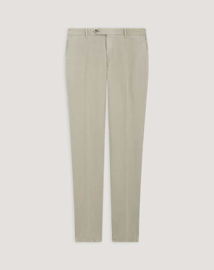 Slim trousers in cotton and linen