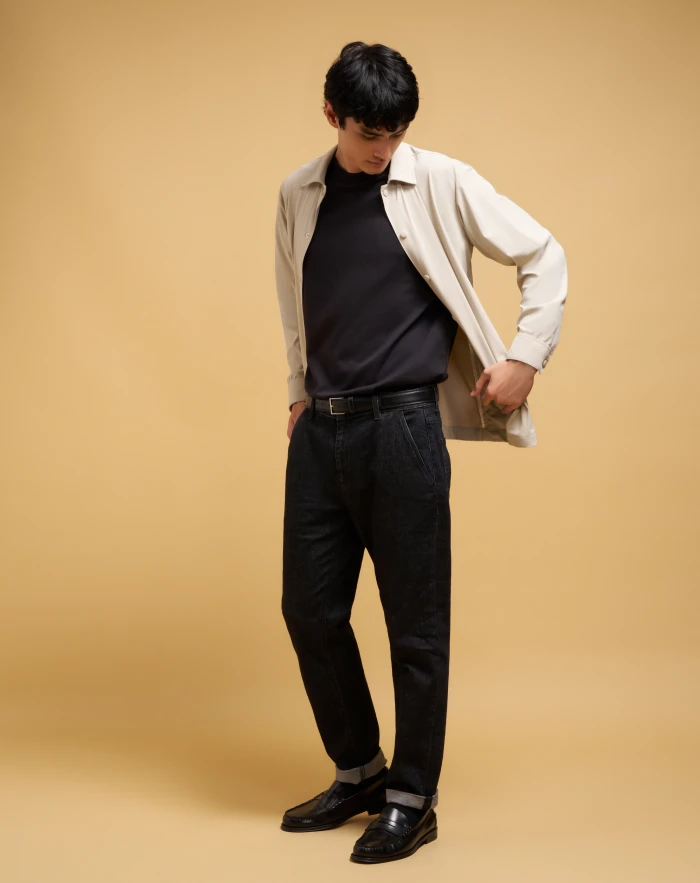 コットン＆リネンデニム Indieジーンズ メンズ ブルー | PT Torino