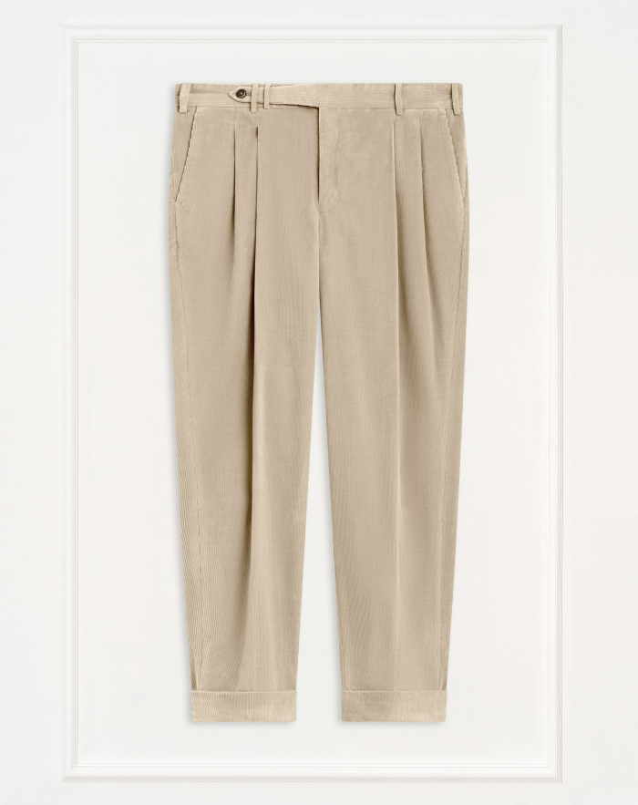 Carrot trousers in super soft velvet