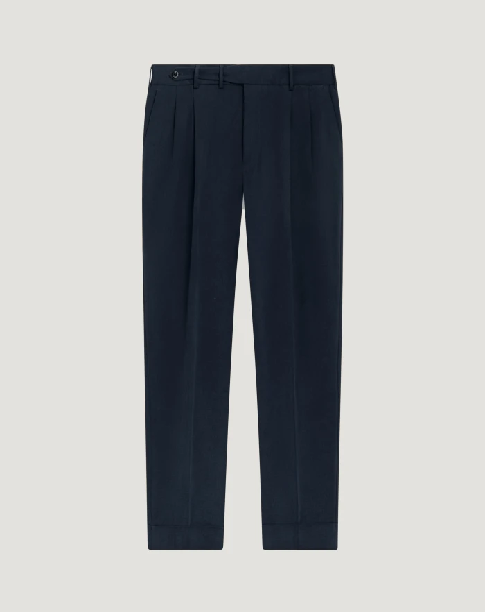 Carrot-fit trousers in cotton drill