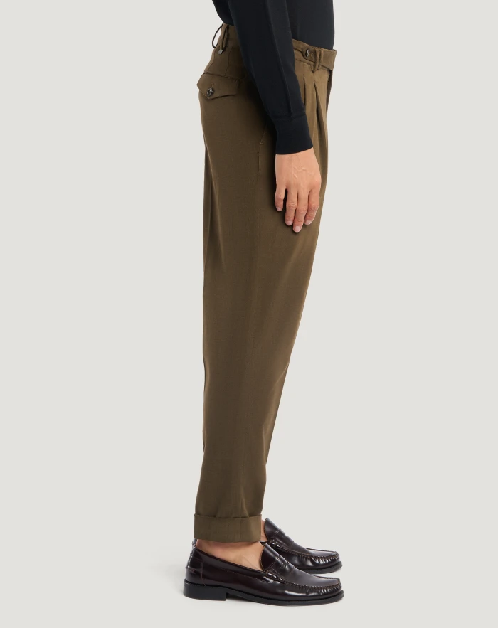 メンズコットンドリル Carrotパンツ スポイルドグリーン | PT Torino