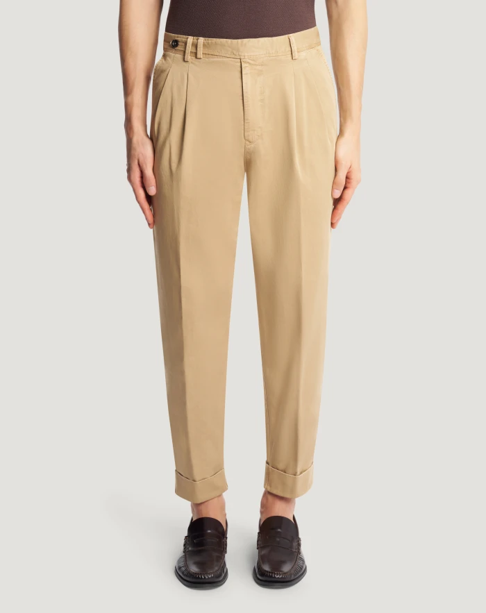 Carrot cotton trousers
