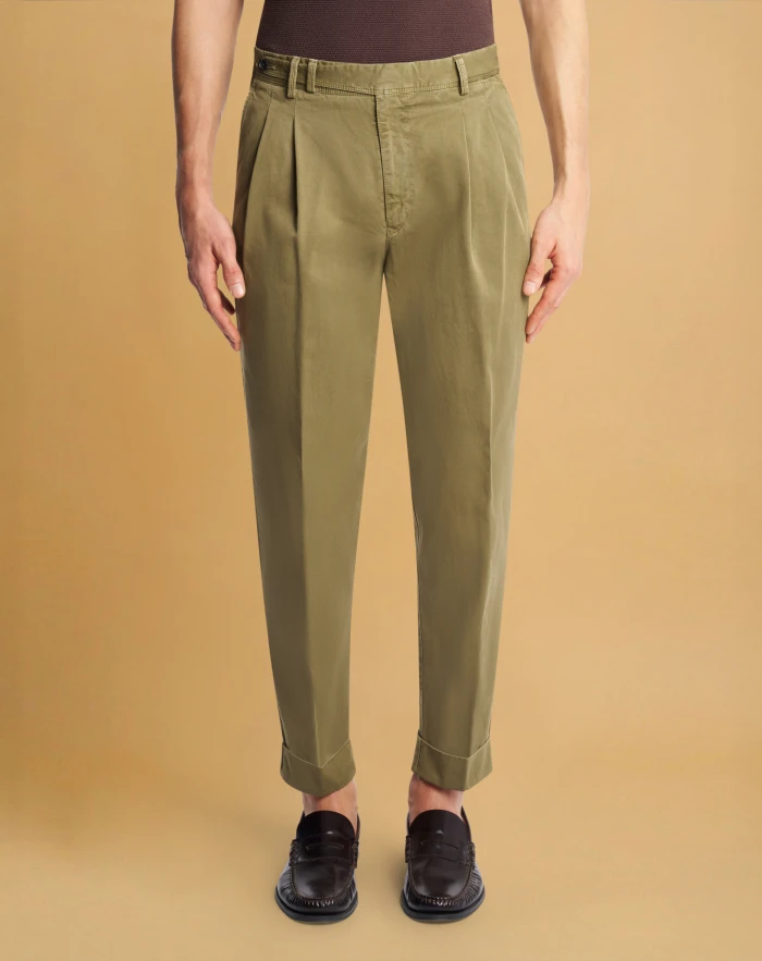 Carrot cotton trousers