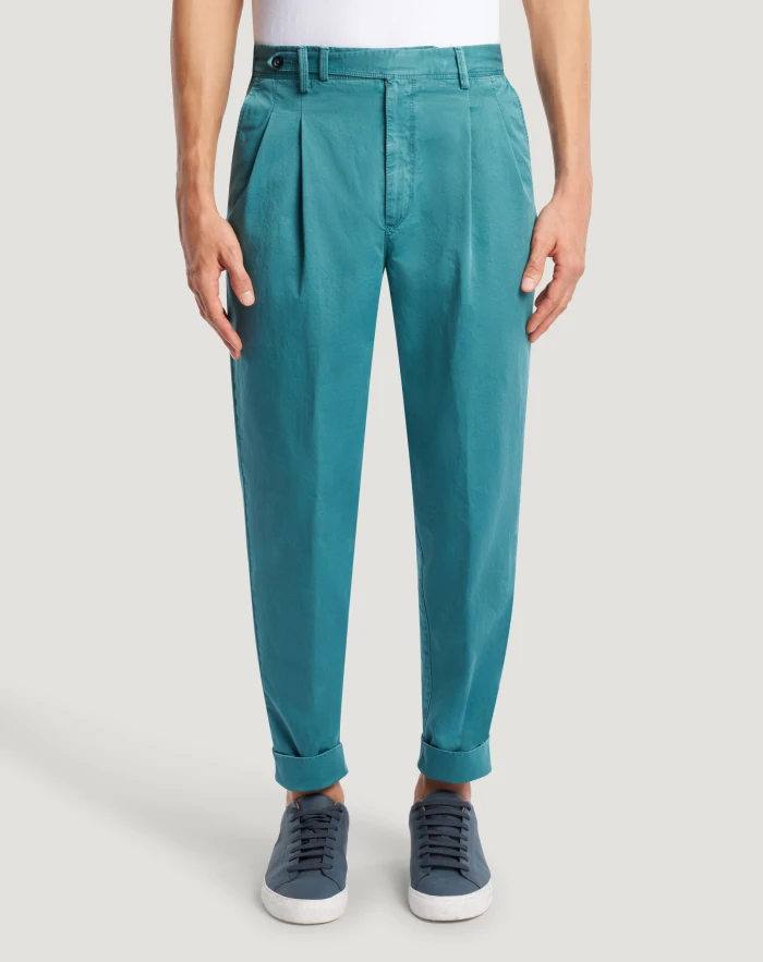 Carrot cotton trousers